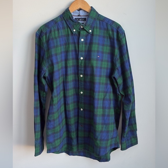Tommy Hilfiger Long Sleeve Plaid Shirt Large NEW! - Picture 4 of 4